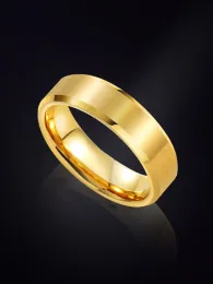 Кольца Новые 2/4/6/8 мм ширина Золотые вольфрамовые обручальные кольца для мужчин Женщина матовая матовая может выгравировать буквы. Размер 414 Бесплатная доставка