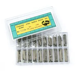 Kits de herramientas de reparación enteros 1 Juego de barras de resorte de reloj 8MM-27MM piezas de acero inoxidable diámetro 1 2MM Nailing apretado 288i