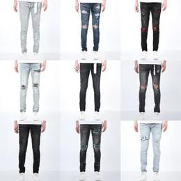 Jeans viola Designer Pantaloni in denim Jeans da uomo Jean Pantaloni neri Qualità di fascia alta Design dritto Retro Streetwear Pantaloni sportivi casual Designer Joggers Pant 28-40
