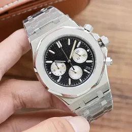 Erkekler Watch Designer Watch Vk Quartz Kronograf Hareketi 42mm Boyut 316 Çelik Katlanır Toka Safir Ayna Lüks Saat