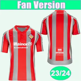 23 24 Cremonese Mens 축구 유니폼 Ciofani Buonaiuto Ravanelli Pickel Collo Collo Afena-Gyan Bianchetti Ghiglione Home Football Shirts