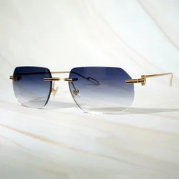 Luxo sunnies carter óculos de sol para homens mulheres sem aro óculos de sol design retro polígono lentes de sol masculino fas177k