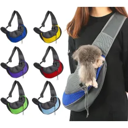 Carriers Comfort Pet Dog Carrier Bag Cats Puppy Outdoor Bags Mesh Oxford Single Shoulder Bag Sling Front Mesh Travel Tote Shoulder Bag
