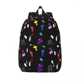 Zaino Pikmin Cartoon Student Zaini da viaggio in poliestere unisex Modello Borse da scuola di moda Zaino