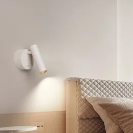 Wall Lamp LED 5W Reading Lights With Switch For Living Room Sconces Black/White Bedside Nordic Night Light AC110/220V