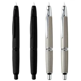 Majohn A1 Press Fish Scale Metal Metal Extra Fine Fountain Pen قابلة للسحب مع مقطع/لا مقطع حبر الحبر.