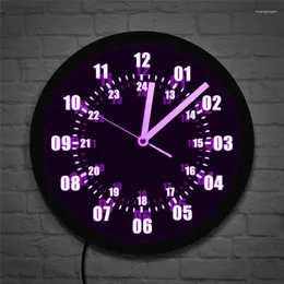 Wanduhren Moderne LED-Änderung der Lichtfarbe NoctilucentWall Clock Arabische Ziffern Home Decor Geeignet für Jungen- und Mädchenschlafzimmer