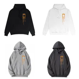 Mens hoodie designer hoodies sweatshirts gold splashed letter logo printed pure cotton round neck pullover hoodie for couples loose casual hoodies