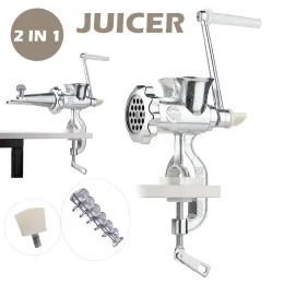 Mills 2 in 1 손으로 고기 과일 야채 Mayitr Manual Food Processors 용 Juicer Meat Grinder Aluminum Alloy Manual Juicers