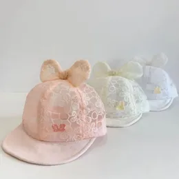 Ball Caps Girl's Hat Spring And Summer Thin Style Lace Duck Cap Girl Bow Baby Sun Shade Baseball Tide