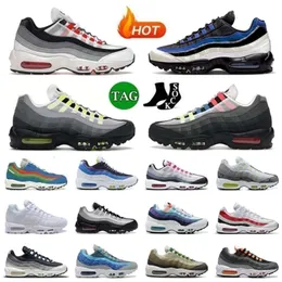 95 OG Sports Running Shoes 95s Greedy 3.0 Smoke Grey Black Game Royal Triple White Fish Scales Earth Day Greyscale Light Photo Blue Women Sneakers Jogging 36-46