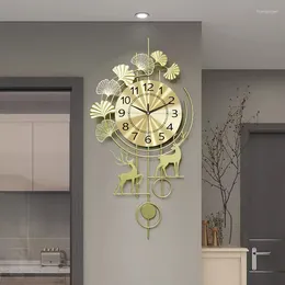 Orologi da parete Arte orientale Orologio di lusso Appeso a batteria Design di grandi dimensioni Camera da letto vintage in acrilico Reloj De Pared Decorazione della casa