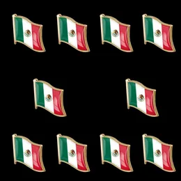 10 peças méxico lapela pino bandeira broches conjunto pino emblemas broche para sacos de roupas acessório diy 240119