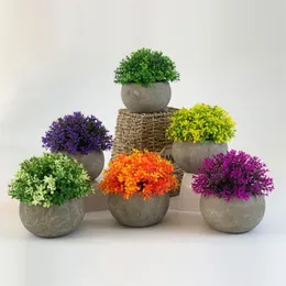 Decoratieve Bloemen Valse Planten Ingemaakte Mini Nep Bonsai Kunstmatige Pot Tuinarrangement Tafel Decor Ornamenten Thuis