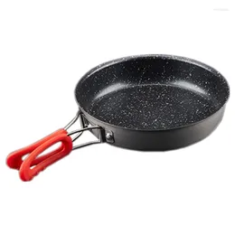Pans Camping Pan 7Inch Folding Non-Stick Frying Fry Cookware Frypan For Outdoor Hiking Picnic Backpacking