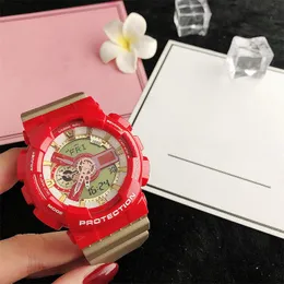 Man Led Womens Watchs Original 51mm 스포츠 디지털 쿼츠 유니세렉스 오크 레드 시계 초대형 다이얼 전체 기능