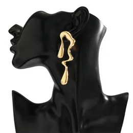 Stud Dangle żyrandol punkowy styl nieregularne kolczyki dla kobiet srebrne złoto gniewane geometryczne kolczyki wodne