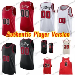 Versão personalizada do jogador Basquete Lonzo 2 Ball Jerseys AU Stitch 8 Zach 11 DeMar LaVine Derozan 9 Nikola 0 Coby Vucevic Branco 44 Patrick 6 Alex Williams Caruso Dosunmu