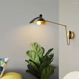 Wall Lamp Modern Rotatable Arm Duck Mouth Industrial Kitchen Bedroom Bedside Headlight Folding Led Sconce Lighting