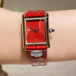 여성 시계 석영 시계 29 5mm 방수 패션 손목 시계 레드 손목 시계 Montre de Luxe2954