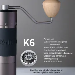 Mills Kingrinder Aluminium Portable Coffee Grinder Manual Coffees Grinder Highend Slipe Core Burr Coffee Grinders 35G