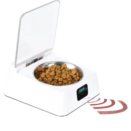 Feeder Haustiere Intelligente Katzenhund -Feeder Infrarot Sensor Hunde Schüssel Automatische Öffnung Deckel Food Lagerbehälter Antimouse Haustier Vorräte