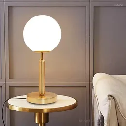 Table Lamps Nordic Glass LED Lamp Magic Bean Home Plug Remote Control Iron Decor Desk Lights Living Room Bar Bedroom Vertical