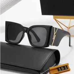 Herren-Sonnenbrille, Designer-Sonnenbrille, Buchstaben-Brillenrahmen, Buchstabe, Halbmond-Sonnenbrille, extra große polarisierte, fortschrittliche Sonnenbrillen-Schutzbox für Damen