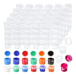 100 Strips 600 Pots Empty Paint Cup Clear Plastic Storage Containers Painting Craft Supplies3 Ml 01 Oz 240124