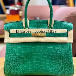 Tutte le borse tote da donna di lusso fatte a mano originale coccodrillo di estuario 30 cm vera pelle di coccodrillo Personalizzato altro colore Borsa di design modello appositamente personalizzato con scatola