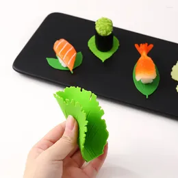 Masa paspasları 1 set silikon yaprağı bento kap bardağı öğle yemeği ayırıcı suşi pirinç top paspas kutusu yeniden kullanılabilir mutfak aletleri aksesuarları