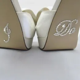 Adesivi per scarpe da sposa in cristallo blu Adesivi per fondo sandalo da sposa fai da te Accessori da sposa Adesivi per scarpe I Do and Me Too Trasparente Rhines310Q