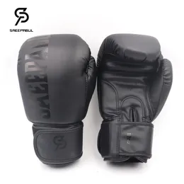 Боксерские перчатки 8 10 12 14 унций из искусственной кожи Muay Thai Guantes De Boxeo Sanda Free Fight MMA Кикбоксинговые тренировочные перчатки для мужчин и женщин 240125