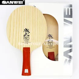 Sanwei v5 pro lâmina de tênis de mesa profissional 7 madeira compensada ataque rápido loop fora raquete ping pong bat paddle 240122