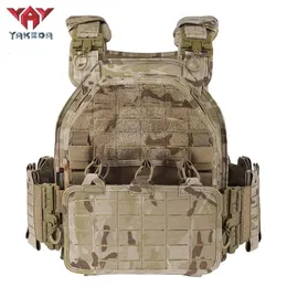 Multicam Arid Camo Tactical Vest Yakeda Military 1000D Nylon Quick Release Laser-Cutting Modular Vest Multicam Lightweight Vest 240118