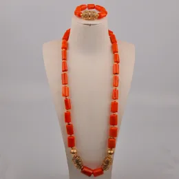 Cloisonne Nigerian Coral Beads Gioielli set per uomini Set di gioielli africani Set di matrimoni Nigerian Set Collana per lo sposo