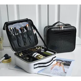 PU-Leder-Kosmetiktasche für Damen, multifunktionale, tragbare Reise-Aufbewahrungs-Make-up-Tasche 240124