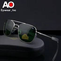 Aviation Sunglasses Men 2018 Driving okulary pilot amerykańska armia optyczna ao okulary przeciwsłoneczne 266G