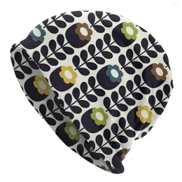 Berets Cool Orla Kiely Beanie Cap Unisex Winter Warm Bonnet Homme Strickmützen Outdoor Floral Skandinavische Beanies Caps für Männer Frauen