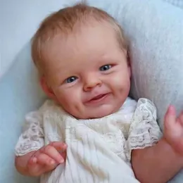 21 -calowy zestaw Shaya Reborn Baby Doll Uśmiech formy puste nieposłuszone, ręcznie robiona zabawka dla dziewcząt chłopiec lol 240119