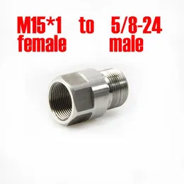 Filtro de combustível m15x1 fêmea para 5/8-24 macho adaptador de rosca de filtro de combustível de aço inoxidável m15 soent armadilha conversor para napa 4003 wix 24003 dr dhbxy