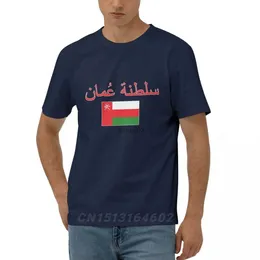 T-shirt da uomo 100% cotone Bandiera dell'Oman con disegno della lettera T-shirt a manica corta Uomo Donna Abbigliamento unisex T-shirt Top Tees 5XL