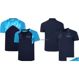 Abbigliamento da moto F1 2023 Team Training Jersey Racing Driver T-shirt blu Forma 1 Fan Shirt Estate Amante degli sport estremi Traspirante Dhchs
