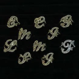 Pierścienie Duoying Skrypt niestandardowy Pierścień Pierścień Spersonalizowany AZ Letter S Sterling Sier Ring Pierścień Kobiet Biżuteria Prezent dla nieznajomych rzeczy