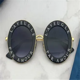 Classic style sunglasses letter design frame with golden bee top quality uv400 protection outdoor summer eyewear 0113 round vintag255S