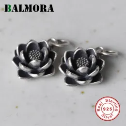 펜던트 Balmora 오리지널 925 여성용 순수한 연꽃 펜던트 실버 펜던트 빈티지 매일 매일 보석 액세서리 체인없이