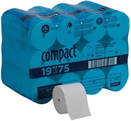 GP Pro Georgiapacific tarafından kompakt Coreless 2ply Geri Dönüşümlü Tuvalet Kağıdı; 19375; 1; rulo başına 000 sayfa; 36 Rolls Case 240127