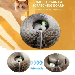 Arranhadores para gatos, órgão mágico, placa para arranhar, brinquedos para gatos com bola de catnip, durável, garra de moagem, acessórios para gatos