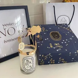 Vela de aromaterapia natal limitada caixa de presente conjunto feriado aniversário casamento companheiro velas perfumadas decoração de casa 240122