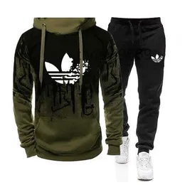 Trainingsanzug Schweiß Hoodie Herbst Winter Kleidung Herren Mode Trainingsanzüge Jogger Anzüge Jacke Hosen Sets J268